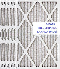 20x25x2 MERV 8 FREE SHIP Standard Capacity Furnace Dust Filter Canada - 6-pack