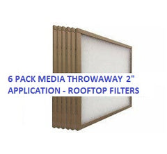 16X20x2 Throwaway Media FREE SHIP Standard Capacity Furnace Dust Filter Canada - 6-pack